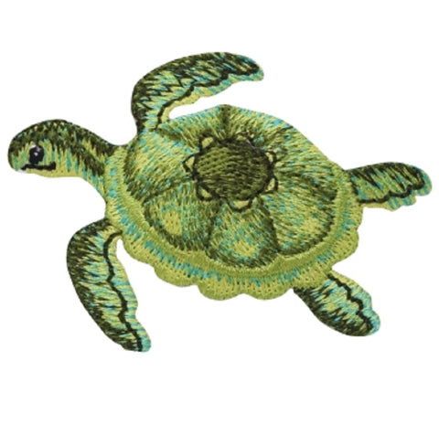 Sea Turtle Applique Patch - Ocean, Snorkeling Badge 2.5" (Iron on) - Patch Parlor