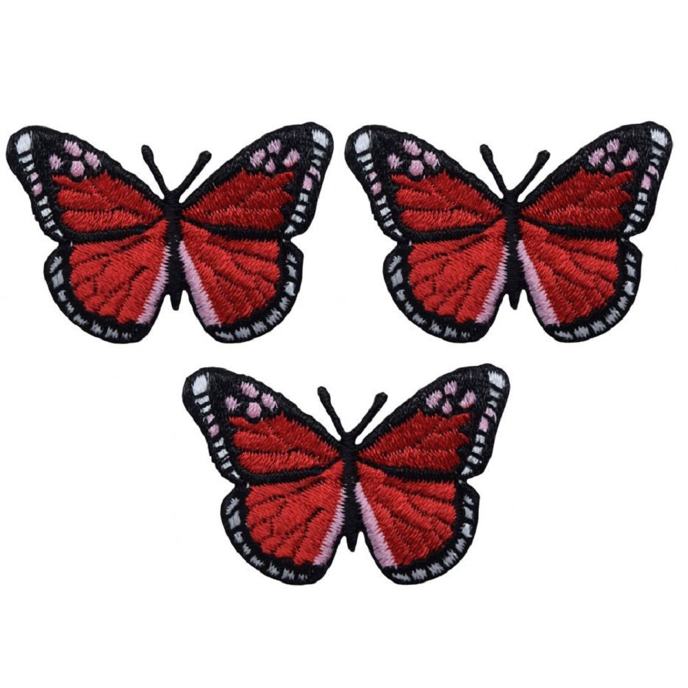 Red Butterfly Applique Patch - Insect Antennae Bug Badge 2 (3-Pack, I –  Patch Parlor