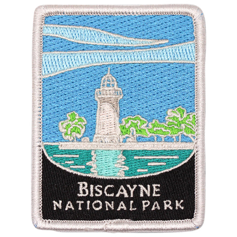 Biscayne National Park Patch - Fish, Coral Reef, Florida, Official Traveler Series 3" (Iron on)