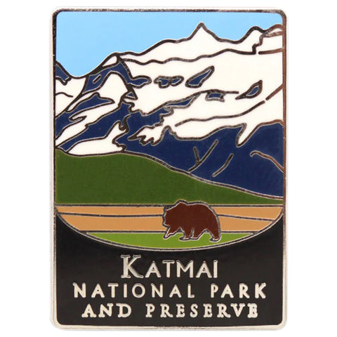 Katmai National Park & Preserve Pin - Alaska Souvenir, Official Traveler Series