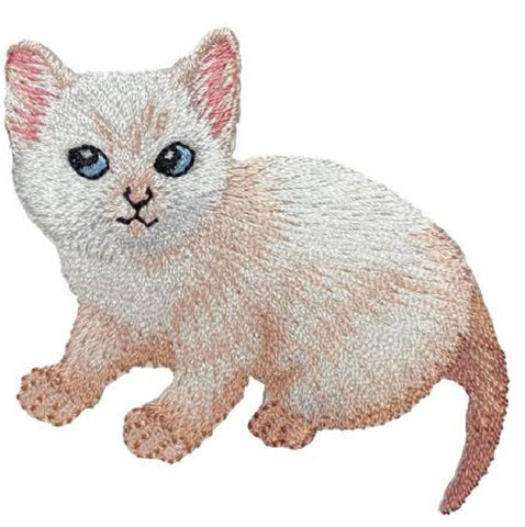 Siamese Cat Applique Patch - Kitten, Kitty, Feline 2-1/8" (Iron on) - Patch Parlor
