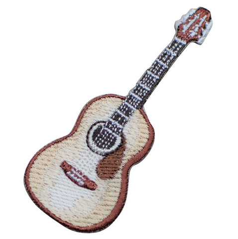 Guitar Applique Patch - Acoustic, Music Instrument Badge 3" (Iron on)