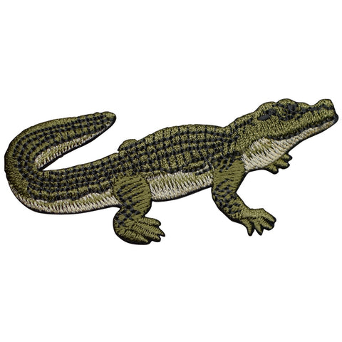 Alligator Applique Patch - Crocodile Gator Animal Zookeeper 3.25" (Iron on)