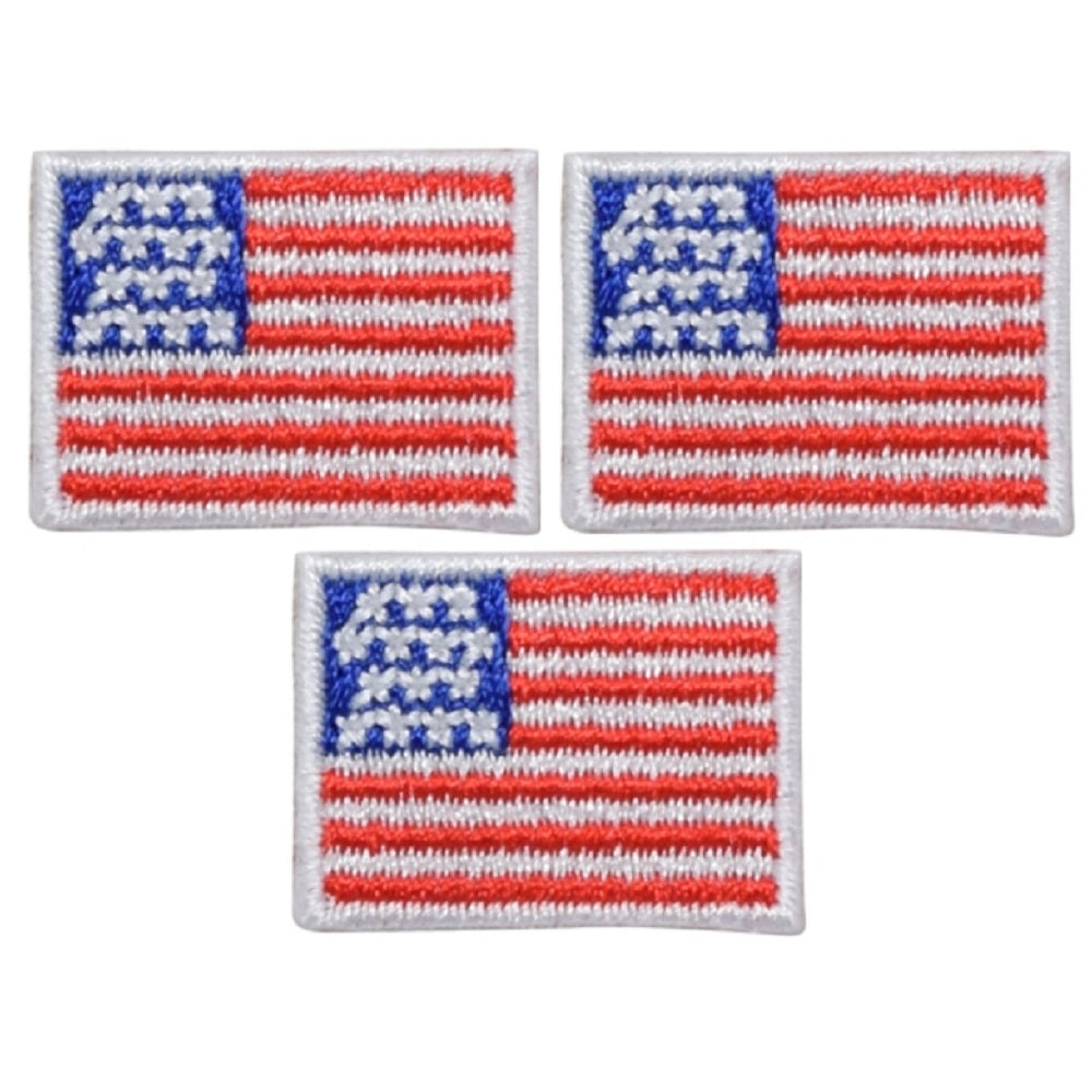Mini American Flag Applique Patch - USA United States Badge 1 (3