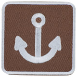 Anchor Patch - Embroidered Boat Marina Sign Badge 2" (Iron On)