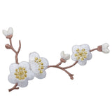 Cherry Blossom Applique Patch - Branch , Flower, Tree Badge 3-1/8" (Iron on) - Patch Parlor