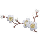 Cherry Blossom Applique Patch - Branch , Flower, Tree Badge 3-1/8" (Iron on) - Patch Parlor
