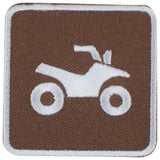 ATV Patch - Embroidered Off Road OHV Park Sign Badge 2" (Iron On)