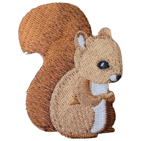 Baby Squirrel Applique Patch - Cute Animal Badge 2-5/8" (Iron or Sew On)