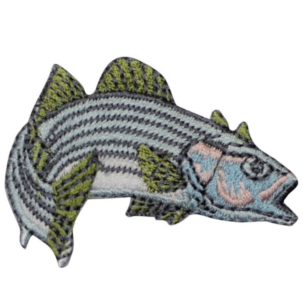 Striped Bass Applique Patch - Fish, Fishing, Fisherman Badge 2