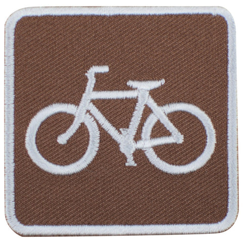 Bicycle Applique Patch - Bike Trail Park Sign Recreational Activity 2" (Iron on)