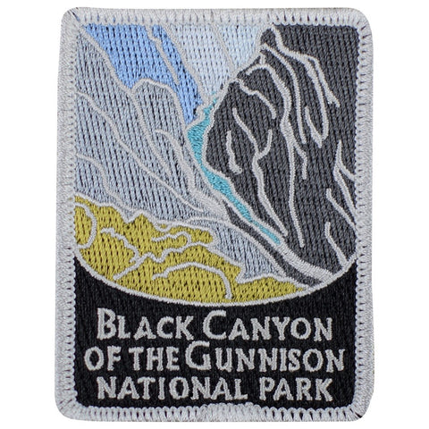 Black Canyon of the Gunnison National Park Patch - Colorado, Official Traveler Series 3" (Iron on)