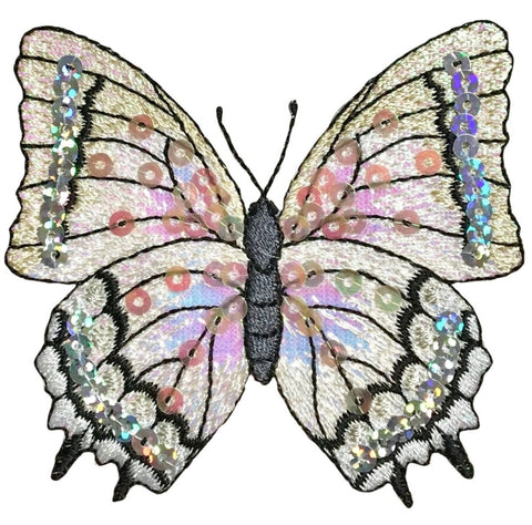 Iron-On Butterfly Sequin Applique Pack of 2