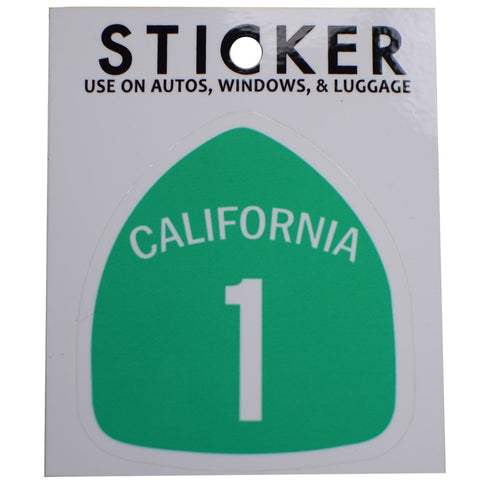 California Sticker - Highway 1 Vinyl Decal, Fade Proof, UV Protection 2-5/8" - Patch Parlor