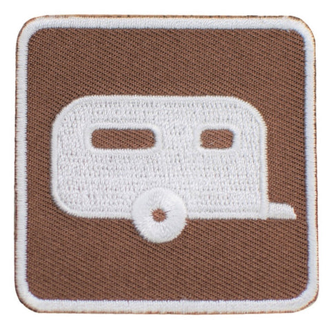 RV Trailer Camping Applique Patch - Park Sign Recreational Activity 2" (Iron on) - Patch Parlor