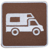 Truck Camper Patch - Embroidered Cabover RV Camping Badge 2" (Iron On)