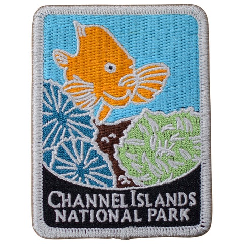 Channel Islands National Park Patch - Fish, California Badge 3" (Iron on)