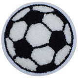 Chenille Sports Ball Patch Set - Letterman Jacket Badge 2-3/8" (6-Pack, Iron on)