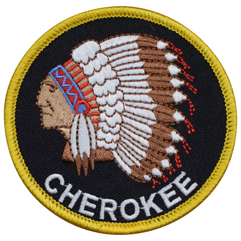 Cherokee Patch - Indian, Native American, Headdress Badge 3" (Iron on) - Patch Parlor