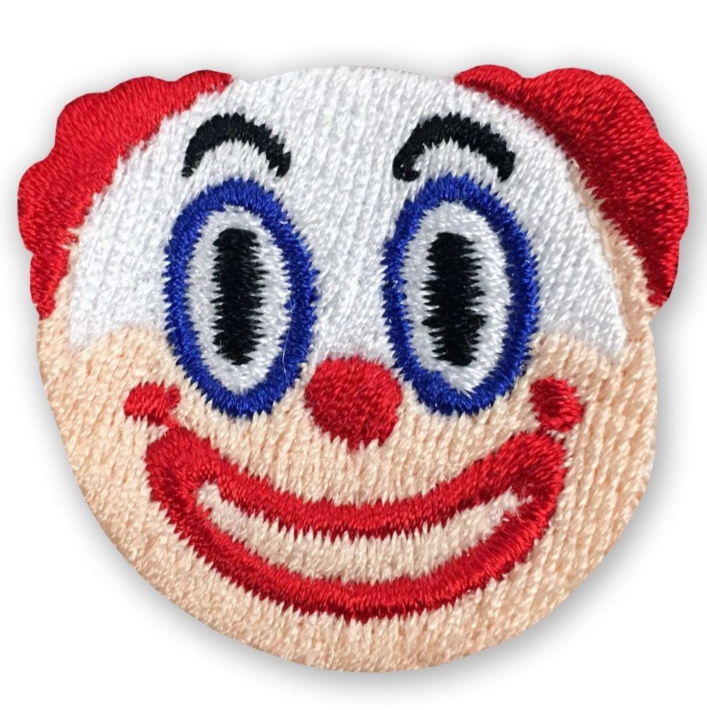 Small Clown Applique Patch - Fool Dummy Dunce Nitwit Badge 1.5