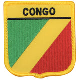 a Congo patch with the flag colors in the shape of a shield