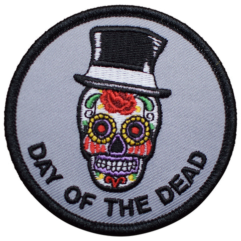 Day of the Dead Patch - Dia de los Muertos, Sugar Skull, Halloween 3" (Iron on) - Patch Parlor