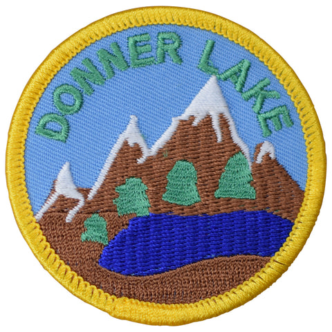Donner Lake California Patch - CA Tahoe Nature Hiking Badge 2.5" (Iron on)