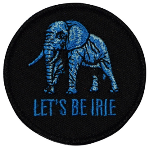 LET'S BE IRIE® Patch - Reggae, Positive, Jamaica, California 5" (Iron on) - Patch Parlor
