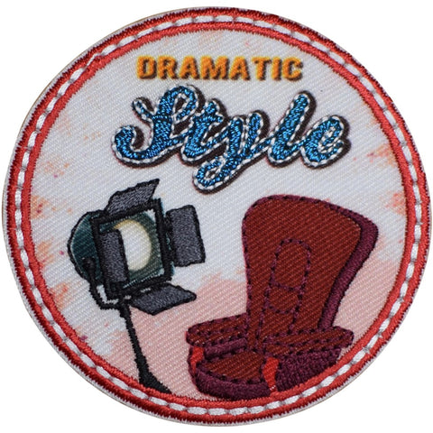 Dramatic Style Movie Applique Patch - Cinema, Film, Theater 2.25" (Iron on) - Patch Parlor