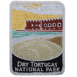 Embroidered patch of Dry Tortugas National Park on a white background