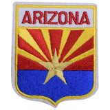 Arizona Patch - Embroidered AZ Flag Shield Badge 2.75" (Iron Or Sew On)
