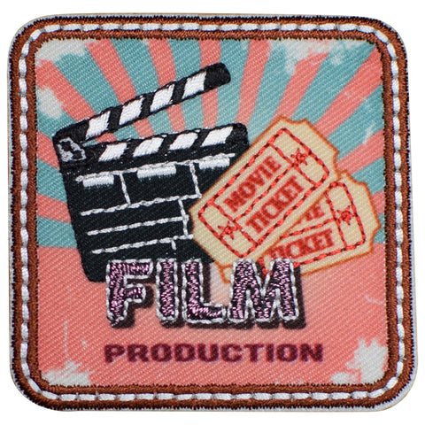 Film Production Applique Patch - Cinema, Movie Producer Badge 2.25" (Iron on) - Patch Parlor