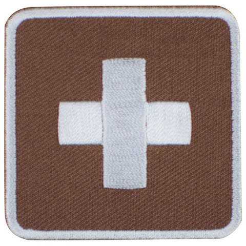 First Aid Applique Patch - Park Sign Badge 2" (Iron on)