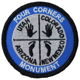 Four Corners Monument Patch - Embroidered Utah Colorado Arizona New Mexico Badge 2.5" (Iron Or Sew On)
