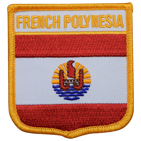 French Polynesia Patch - French Republic, Tahiti, Papeete 2.75" (Iron on) - Patch Parlor