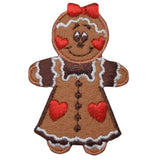 Gingerbread Couple Applique Patch Set - Christmas Badges 2.5" (2-Pack, Iron on)