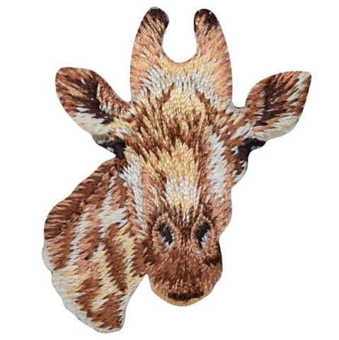 Giraffe Applique Patch - Giraffe Head, Animal Badge 1-3/4" (Iron on) - Patch Parlor