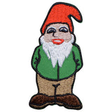 gnome patch with a red hat and white beard on a white background