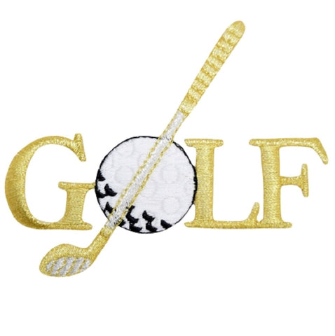 Golf Applique Patch - Gold/Silver, Links, Golfing Badge 3.5" (Iron on) - Patch Parlor