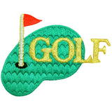 Golf Applique Patch - Putting Green Golfing Links Embroidered Badge 2.75" (Iron On)