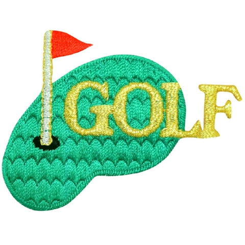 Golf Applique Patch - Putting Green, Links, Golfing Badge 2.75" (Iron on)