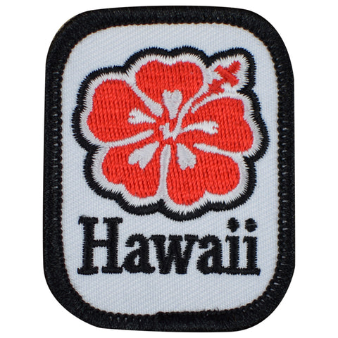 Hawaii Patch - Hibiscus, HI Tropical Flower Badge 2.25" (Iron on)