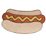 Hot Dog Applique Patch - Mustard, Wiener, Bun, Food Badge 2.5" (Iron on) - Patch Parlor