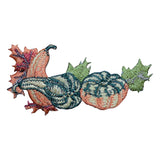 Pumpkin Gourds Applique Patch - Fall, Thanksgiving, Halloween Badge 3" (Iron on) - Patch Parlor