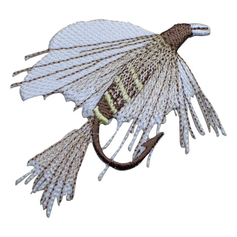 Fly Fishing Applique Patch - Fisherman, Bait Badge 3" (Iron on) - Patch Parlor