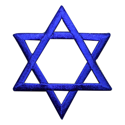 Blue Star of David Applique Patch - Jewish, Judaism, Hanukkah 2" (Iron on) - Patch Parlor