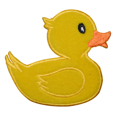 Yellow Rubber Ducky Applique Patch - Duck Badge 3" (Iron on) - Patch Parlor