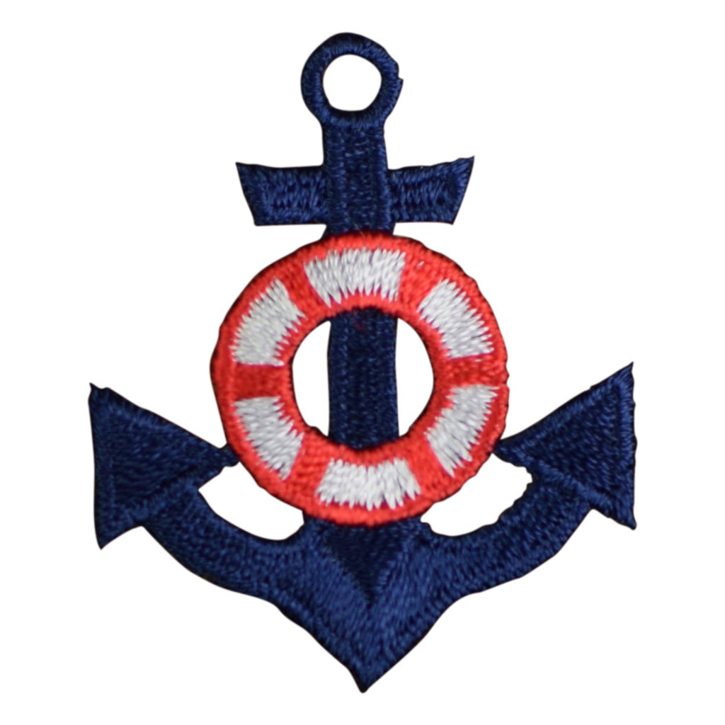 Anchor Applique Patch - Life Preserver Buoy Nautical Badge 1.75