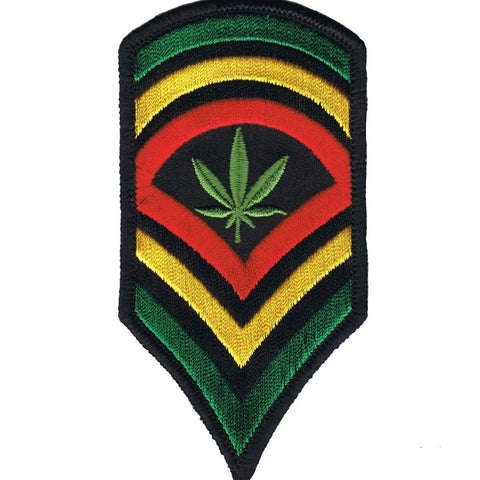 Reggae Ganja Patch - Marijuana, Cannabis, Pot Leaf, Jamaica Badge 4" (Iron on) - Patch Parlor