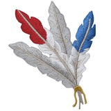 Feathers Applique Patch - Native American, Indian Badge 2-7/8" (Iron on) - Patch Parlor